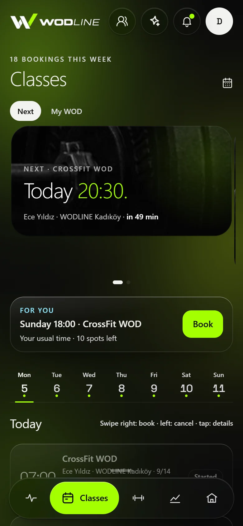 Member app, classes